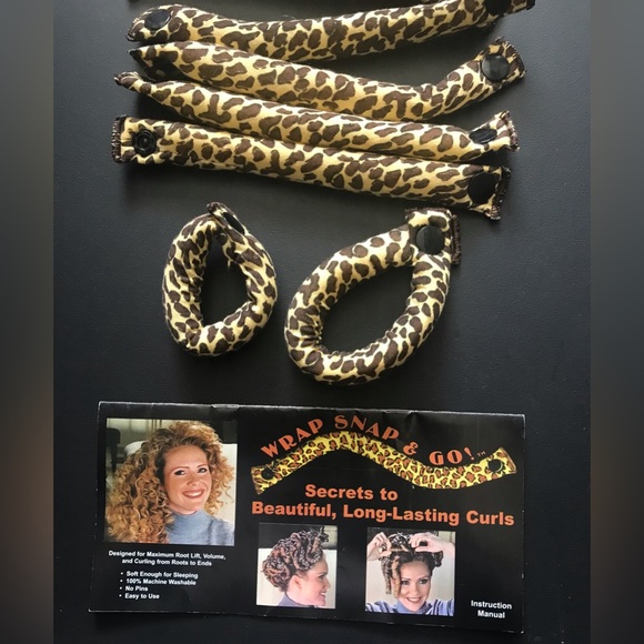 Hair rollers animal print! Wrap, Snap, & Go! - Picture 3 of 8